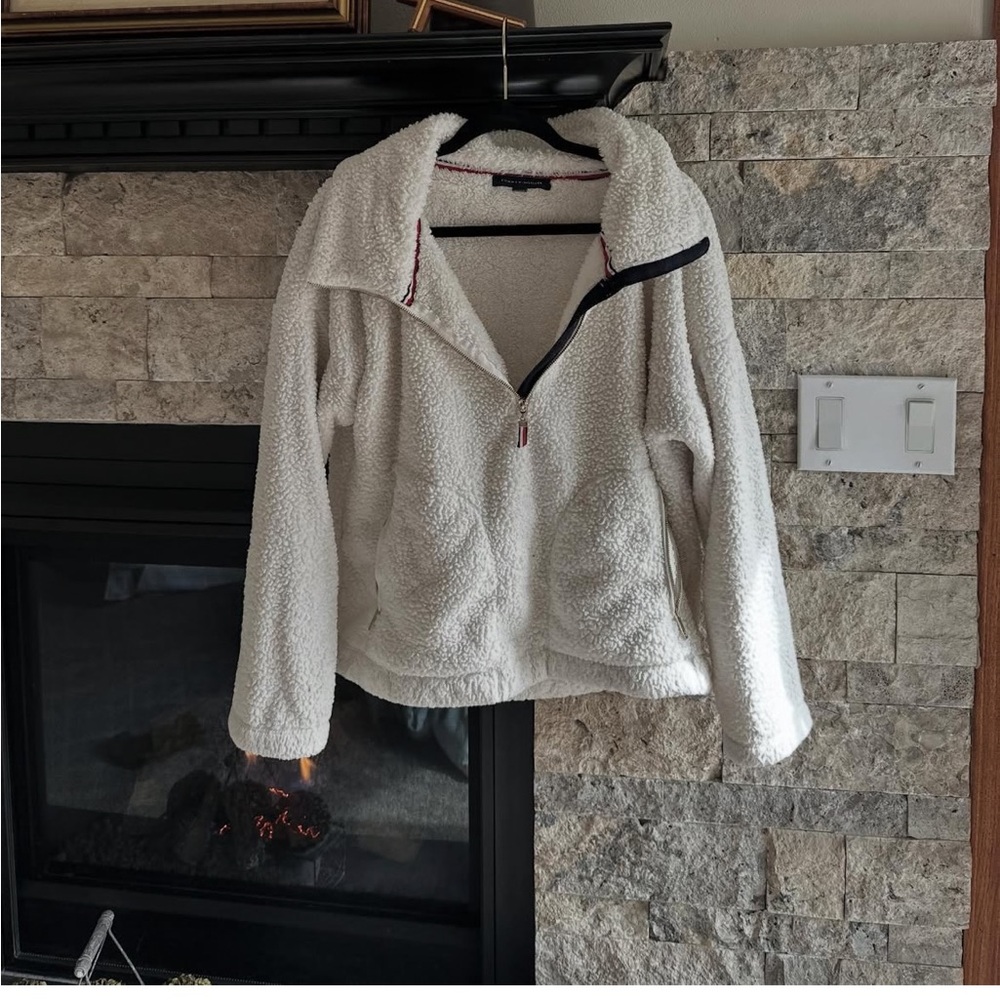Women's White Sherpa Jacket